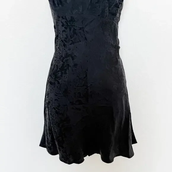 For Love & Lemons Dress Womens Medium Black Gabrielle Mini Slip Whimsygoth Y2K‎ - Picture 8 of 14